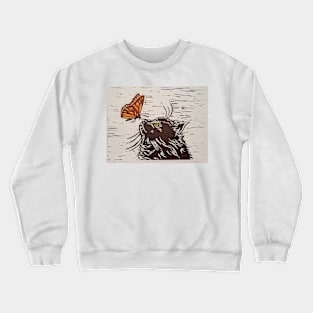 Curious cat Crewneck Sweatshirt